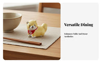 Shiba Inu Chopstick Rest Creative Gift Suggestion Dog Chopstick Holder Cute Puppy Utensil Stand Sleek Glaze Finish Home