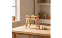 Dollhouse Flowers stand Finish Dollhouse Display Rack Decorative Furniture for Hobbyists, Tabletop Scenes