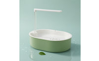 Bird Bath with Shower Compact Bird Bath with Water Circulator Oval for Pet Birds