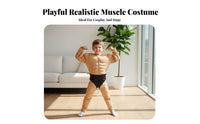 Padded Muscle Shirt Muscular Appearance Fake Costume Top Bulk Appearance Fake Muscle Top for Kids, Adults, Stage Performance, Cosplay, Halloween