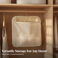 Space-Saving Hanging Underwear Organizer Large Capacity Hanging Closet Organizer Easy Reach Pockets for Students, Dorm Room, Door, Bathroom