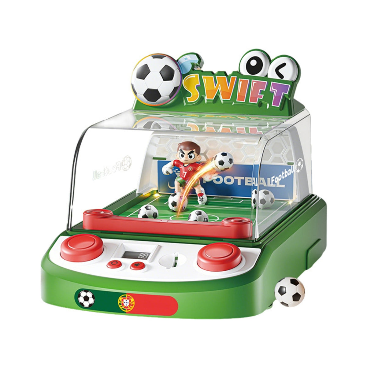 Football Toy with Clear Cover Compact Mini Soccer Set Arcade-Style