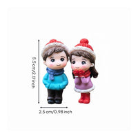 Cute Design Couple Figurine Handmade Miniature People Figures Decorative Object for Potted Plant