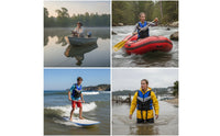 Adjustable Swim Vest with Zipper Secure Safety Vest with Straps Padded Life Jacket Quick-Dry for Swimmers, Surfing, Fishing