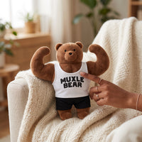 Soft Toy Bear Keychain Humorous Bear Keychain with Crab Clasp Key Loop Cute Fuzzy for Gym Goers, Backpacks, Handbags