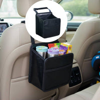Back Organizer Versatile Foldable Car Garbage Bin Multifunctional Foldable Vehicle Garbage Bin for Families, Parents, Travel, Road Trips