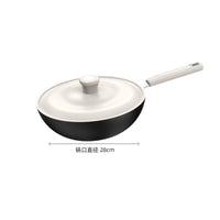 Induction Compatible Flat Bottom Wok Excellent Heat Retention Lightweight Iron Wok for Women