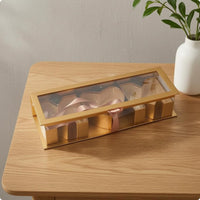 Molded Compartments Book-Style Gift Box PVC Heart Compartment Gift Box Slim Packaging Rectangular
