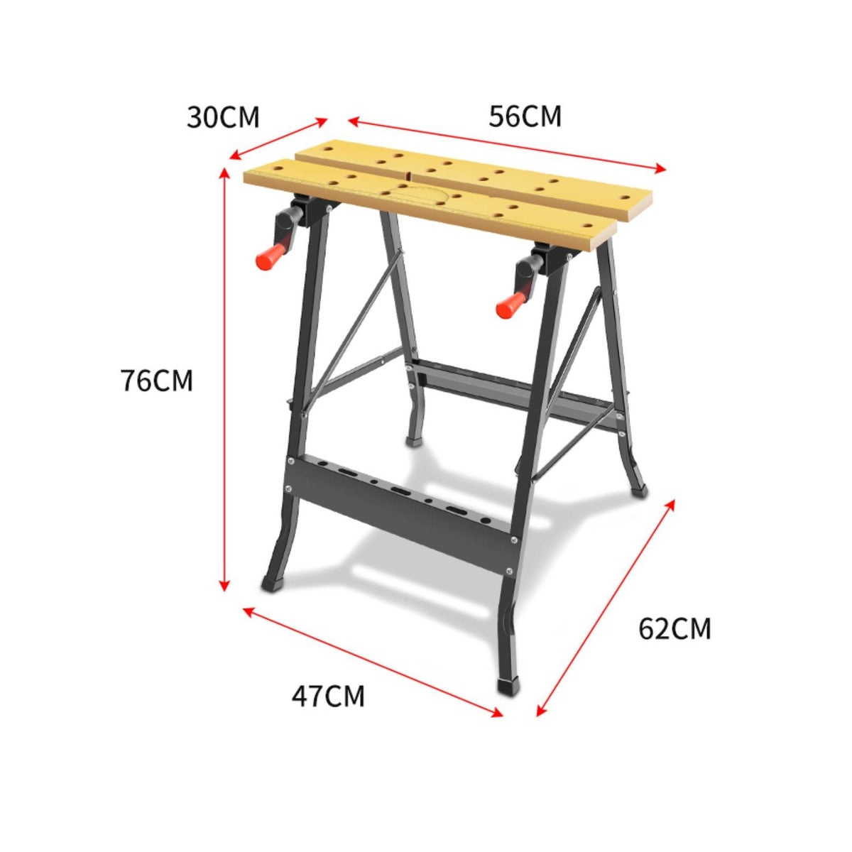 Multi-Functional Foldable Workbench Easy Setup Folding Work Table Heavy Duty Portable Work Table Lightweight for Woodworkers, DIY Enthusiasts, Hobbyists, Job Site, Garage
