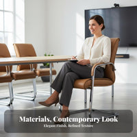 Cantilever Guest Chair Ergonomic Design Upholstered Sled Base Armchair Sturdy Frame Breathable Mesh rear for Waiting Room, Lobby