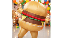 Inflatable Burger Costume Full-Body Inflatable Hamburger Costume Eye-Catching Apparel for Adults, Halloween, Cosplay