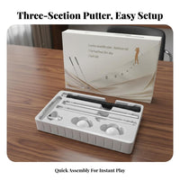 Detachable Design Collapsible Golf Putter Set Non-Slip Grip 3-Section Assembly Putter Aluminum Alloy Shaft for Golfers, Travel, Home, Indoor