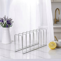 Dish Rack and Dish Drainer 2 Pack, Stainless Steel Plate Rack with Draining Board, No Drip Tray Space Saving Design for Kitchen Sink Counter