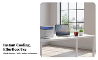 Portable Mini Air Chiller Humidifier Function Mini Air Conditioner Fan Three-Fan Speeds Desktop Water Cooling Fan for Office Workers, Students
