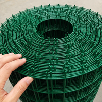 Welded Wire Mesh Fence, Dark Green Coated, 1-2m High, 60mm Mesh, for Vole Fence & Aviary Wire