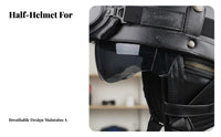 Retro Lightweight Vintage Design Half Helmet Removable Washable Liner Shielded Headwear for Men, Women, City Commuting