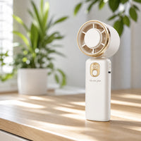 Foldable Fan Lightweight Handheld Fan with Lanyard Battery Powered for Commuters