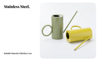 Long Spout Watering Can 1.5L Capacity Stainless Steel Watering Can for Gardeners