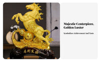 Auspicious Meaning Chinese Wealth Horse Ornament Meaningful Gift Feng Shui Horse Ornament Intricate Details for New Homeowners, Office, Desk