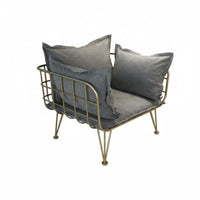 Industrial Design Wireframe Armchair Light Luxury 5-Seater Modular Sofa Minimalist Aesthetic Lounge Seating Effortless Assembly for Interior Designers, Apartment Dwellers, Living Room, Reception Area, Entertainment Space, Reading Nook