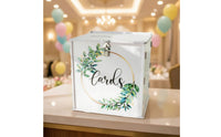 Ceremony Card Holder Box White Card Box with Top Openingopening for Newlyweds, Gift Tables