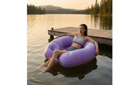 Air Valves Inflatable Water Sofa Front Buckle U-Loop Pool Lounger Smooth Body Mesh Seat Buoyant Seat Ergonomic Design