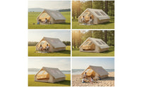 Inflatable Cabin Tent Spacious Inflatable Tent Portable Camping Cabin for Campers, Family