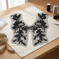 Sequin Bead Flower Applique Embroidered Floral Applique Sequined for DIY Crafts