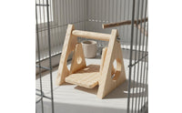Relieves Boredom Bird Enclosure Rocking Toy Gnaw-Resistant Safe Wooden Bird Swing Detachable Design for Parrots, Small Birds