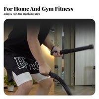 Textured Handles Spring-Loaded Grip Bar Black Resistance Training Bar