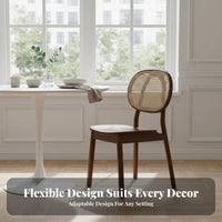 Nordic Design Cane Back Chair Woven Backrest Household Furniture Minimalist Design Home Seating for Restaurant Owners, Homeowners, Interior Designers, Dining Room, Hotel, Cafe