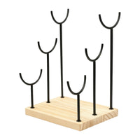 Jewelry Display with Wood Base Space-Saving Jewelry Stand with Wood Base Sturdy