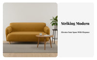 Light Luxury Design Upholstered 2-Seater Couch Modern Design Compact Upholstered Settee High-Density Cushion Sofa Sturdy Frame for Apartment Dwellers, Homeowners, Students, Coffee Shop, Lounge Area, Bedroom, Office