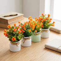 Mini Artificial Lavender Potted Plants with Hemp Rope