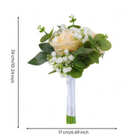 Artificial Bridal Bouquet Bridal Handheld Floral Arrangement Lightweight for Brides
