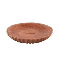 Tabletop Fruit Tray Carved Wooden Fruit Tray Round Wooden Serving Bowl