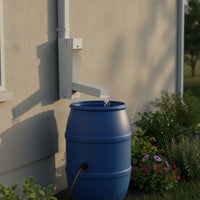 Rainwater Diverter with Outlet Spout Rectangular Downspout Diverter Hardware for Backyard