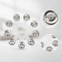 Drum Cymbal Bell Accessory Mountable Snowflake Cymbal Bell with Steel Pieces Percussion Instrument Crisp Bright for Drummers