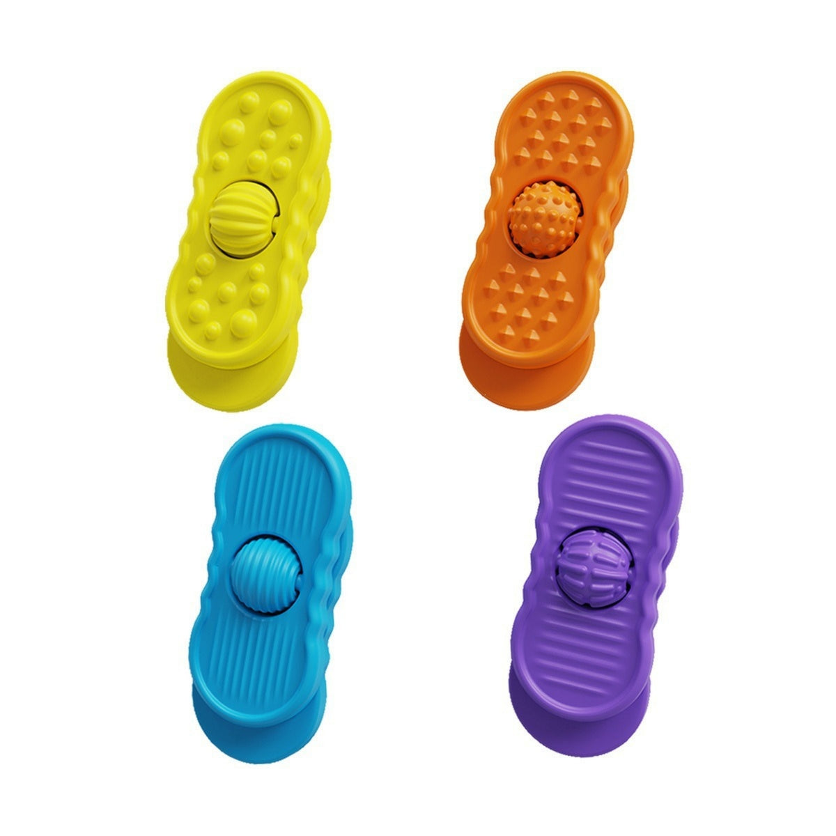 4 Pieces Tactile Silicone Fidget Toy Handheld Sensory Fidget Toy Pocket-Sized Quiet Fidgets Portable for Classroom
