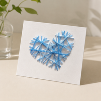 Embroidery Greeting Card DIY Kit for Couples, Handmade Gift for Confession, Birthday, and Love Expression