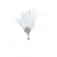 Handmade Vintage Bridal Headpiece Elegant Design Bridal Feather Clip Easy to Wear Feather Hair Clip Lightweight for Brides, Performers, Weddings, Formal Events, Themed Parties