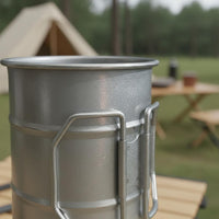 Sturdy Camp Mug with Handle Easy to Clean Stainless Steel Mug Lightweight Drinkware Portable for Outdoor