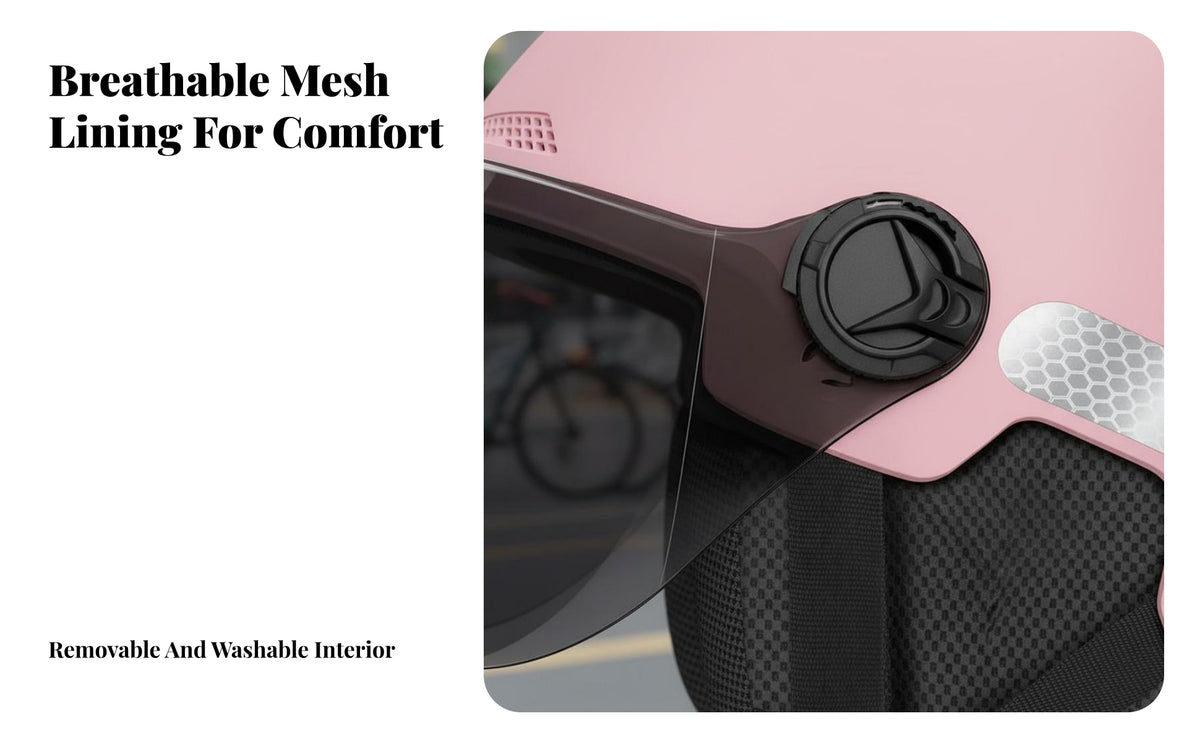 Helmet with Removable Ear Protectors 3C Certified Half Helmet Windproof for Men, Adults, Winter Riding, Daily Commute, City Commuting