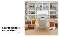 Flour Bin on Wheels Rolling Flour Container Easy to Clean Rolling Ingredient Bin for Bakeries, Restaurants, Bakery, Pantry