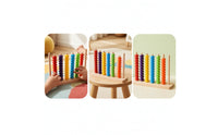Fine Motor Bead Matching Toy Educational Color Sorting Board Preschool Bead Sorting Game Developmental for Toddlers, Preschoolers, Kids, Home, Classroom, Travel