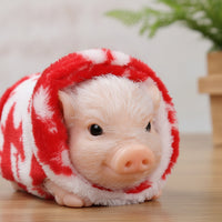 Toy Pig with Hood Collectible Farm Pig Figurines Detailed for Nursery