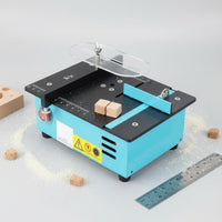 96W Powerful Engine Mini Table Saw Adjustable Blade Height Mini Electric Table Saw Multifunctional DIY Hobby Cutting Machine Flexible Shaft Attachment for Hobbyists