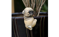 Realistic Dog Planter Hanger Cute Puppy Pot Hanger Playful Posture Puppy Flowerpot Ornament Resin Material for Balcony, Classroom, Patio