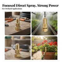 Threaded Adjustable Spray Nozzle Knurled Grip Brass Spray Nozzle Hexagonal Base Sprayer Part