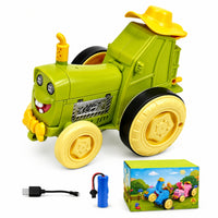 Recording Replay Electric Trick Toy Car USB Charging Voice Control Car Rechargeable Batteries Cartoon Face for Children